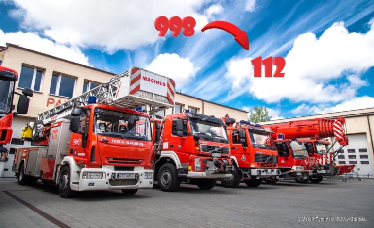 Numer alarmowy strażaków 998 przeniesiony na numer 112