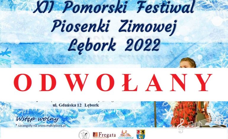 ODWOŁANE – XII Pomorski Festiwal Piosenki i XVII Miejski Przegląd Jasełek