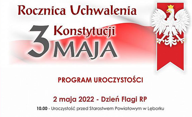 Program Uroczystości Święta Konstytucji 3 Maja w Lęborku 