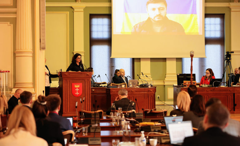 Mer Mariupola wystąpił na sesji gdańskiej Rady Miasta