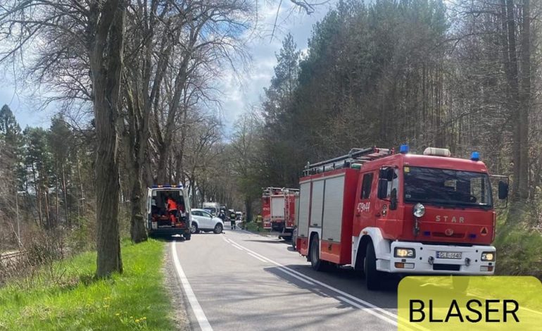 Wypadek 2 pojazdów na DW214 w Lęborku-Drętowo
