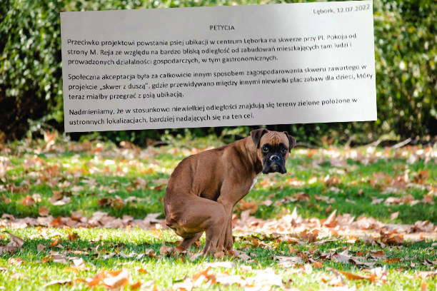 Petycja mieszkańców przeciwko psiej ubikacji w centrum Lęborka !