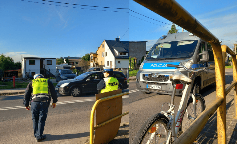 Potrącenie 14-letniej rowerzystki w Cewicach [Zdjęcia]